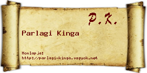 Parlagi Kinga névjegykártya